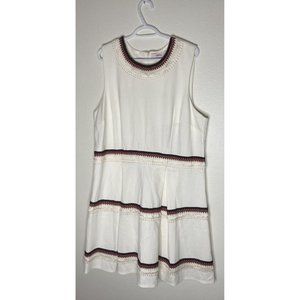 Women 3X Dress Ivory Shift NWT  Crochet Ethnic Fashion Bohemian Heavy Weight